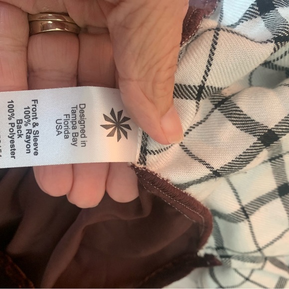 Velvet Back plaid shirt 3X - Picture 5 of 5